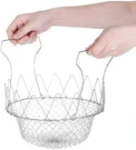 Stainless Steel Multi-Functional Foldable Cooking Chef Basket - Image 4