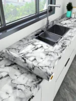 Self-Adhesive Kitchen Marble Sheet (Random color) - Image 4