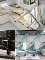 Self-Adhesive Kitchen Marble Sheet (Random color) - Image 3