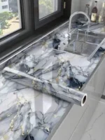Self-Adhesive Kitchen Marble Sheet (Random color) - Image 2