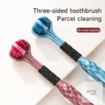 Three-Sided Soft Hair Toothbrush (Random Color) - Image 6