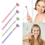 Three-Sided Soft Hair Toothbrush (Random Color) - Image 5