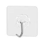 Transparent Self-Adhesive Wall Hooks (Pack of 10) - Image 3