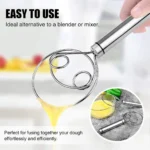 Manual Non Stick Steel Flour Cream Mixer Beater - Image 4