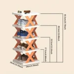Shoe Rack High Quality - Unique X shaped Shoe Rack 5 floors - Image 6