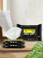 Premium Quick-Shine Shoe Cleaning Wipes (80-Count Pack) - Image 3
