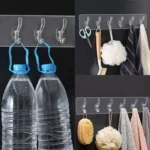Transparent Self Adhesive 6 Row Wall Hooks - Image 4