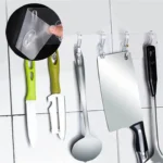Transparent Self Adhesive 6 Row Wall Hooks - Image 2