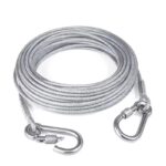 Strong stainless steel clothesline rope (2 metre) with hooks - Image 3